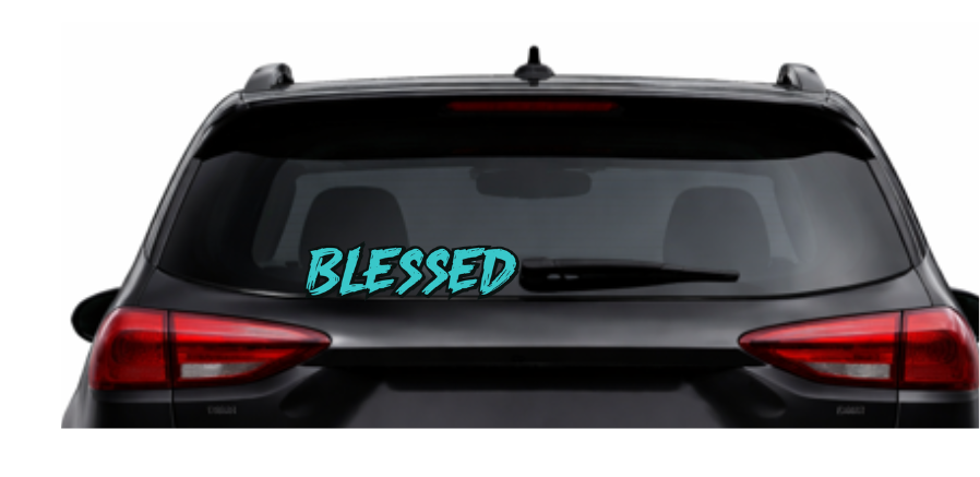 Blessed car sticker